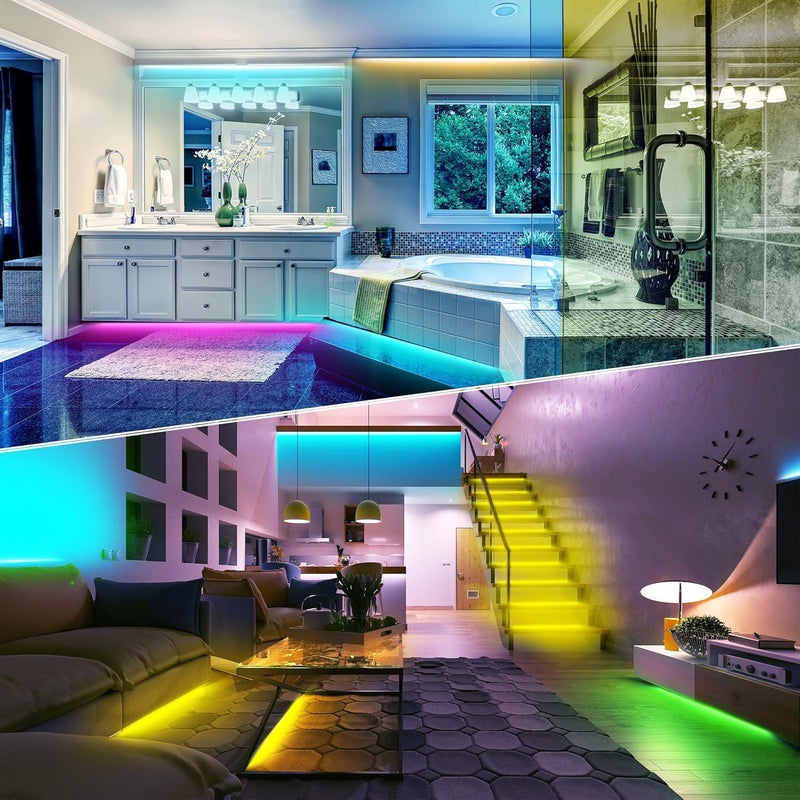 NBBUFF Led Lights for Bedroom 132ft (2 Rolls of 65.6ft), Color Changing RGB Led Strip Lights with 60 Keys Remote and App Control, Music Sync Led Lights for Room Kitchen Party Home Decor - Image 5